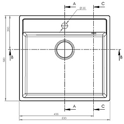 Zlewozmywak Pyramis CAMEA 50x53 1B beż 070007801