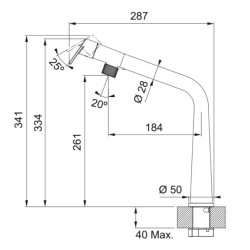 Bateria FRANKE Icon Stała wylewka chrom 115.0625.185