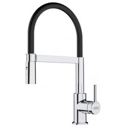 Bateria FRANKE Lina Wyciągana wylewka z prysznicem czarny/chrom 115.0626.085