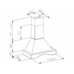 Okap kuchenny VDB Classic A Krem 60