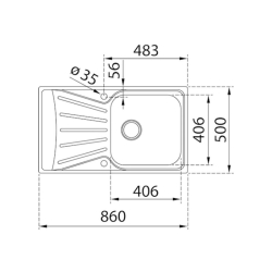 Zlewozmywak Teka STARBRIGHT 50 E-XN 1B 1D X 115120028