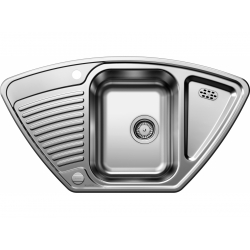 Zlewozmywak Blanco TIPO 9 E stal matowa, narożny, korek auto.526 338