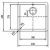 Zlewozmywak Pyramis CALTO 1B 45x43 onyx 070005701