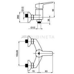 Bateria Rubineta UNO-12/K chrom WYPRZEDAŻ