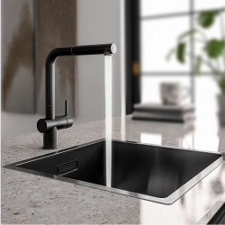 Zlewozmywak GLOBALO RIWOLO 50.1 ANTHRACITE - Zakup u Producenta - Wysyłka 0 zł - Dostawa nawet w 24h