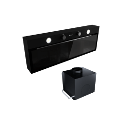 Okap kuchenny GLOBALO Fluxime 90.1 Black + Turbina TW 1.2 - Zakup u Producenta - Wysyłka 0 zł - Dostawa nawet w 24h